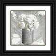 thumbnail image 1 of Sommers, Mindy 15x15 Black Ornate Wood Framed with Double Matting Museum Art Print Titled - Peony Mason Jar, 1 of 4