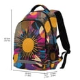 thumbnail image 2 of FORMRS Unisex Backpack Elementary School Travel Bookbag with Reflective Stripes, Futuristic Circles, 2 of 7