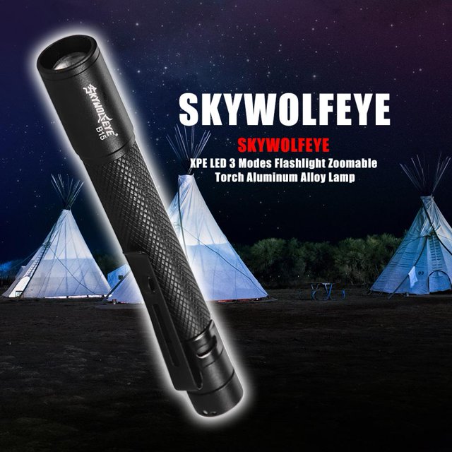 Lámpara Skywolfeye XPE LED 3 Modos Ndcxsfigh Linterna Zoomable Antorcha de aleación de aluminio