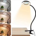 thumbnail image 5 of Clip de Lámpara de Escritorio de 48 LED con Luz de Lupa 5X 360°Ajustable 3 Modos Luz de Escritorio LED para Cama Escritorio Trabajo Manualidades-2 Piezas, 5 of 5