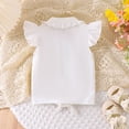 thumbnail image 6 of mgoYE Toddler Girl Button Shirt Tie Knot Shirt Plaid Blouse Sleeveless Ruffled Tops Kids Baby Summer Clothes Size 18-24 Months White, 6 of 9