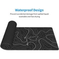 thumbnail image 3 of Extended Gaming Mouse Pad, Large Gaming Mouse Waterproof with Stitched Edges, Non-Slip Desktop Pad for Home and Office, Level Up Your 31.5x11.8 Inch\u2026 (Black Topographic), 3 of 6