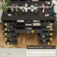 thumbnail image 5 of Black Vanity Desk with Mirror and Lights,11 Drawers Makeup Vanity Desk with Tempered Glass top, Adjustable Brightness with 3 Lighting Modes,Vanity with Magnetic 5X Magnifier for Bedroom, 5 of 6