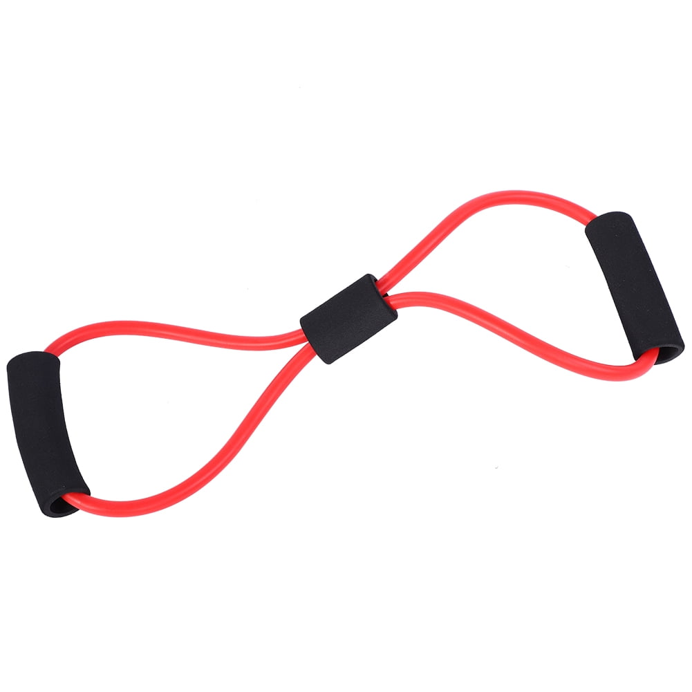 Resistance Stretch Rubber Band Training Rope Tube Workout Fitness Exercise for Yoga Gym (Red),
