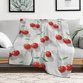 thumbnail image 5 of RKSupls Christmas Throw Blanket,Soft Warm Fannel Cherries Blankets Gift for Home Bed Sofa Couch Decor,60x80 in, 5 of 9