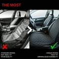 thumbnail image 4 of Linen Car Seat Cover for Cars - Soft & Breathable Front Premium Covers with Non-Slip Protector Universal Fits Most Automotive, Vans, SUV-2Pcs Black, 4 of 10