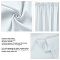 thumbnail image 6 of Piccocasa French Blackout Door Curtain Thermal Insulated 2pcs 25x72 inch, Solid Greyish White, 6 of 7