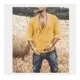thumbnail image 1 of Camisa De Lino Hippie De Moda Playeras Medias Casuales, 1 of 2