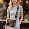 thumbnail image 2 of ZUXONGSY Hippie Skull Daisy Flower Print Shoulder Bag for Women Waterproof Crossbody Purse Casual Satchel with Adjustable Wide Strap for Travel Shopping, 2 of 7