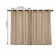 thumbnail image 3 of BalsaCircle 2 Taupe 52x64" Faux Linen Sheer Curtains Chrome Grommets Window Treatments Decorations, 3 of 8