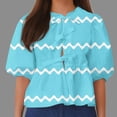 thumbnail image 1 of Fiudx Tops para Mujer Top de Camiseta con Cuello Redondo y Manga Farol Plisada con Lazo para Mujer, 1 of 5