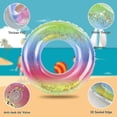 thumbnail image 3 of Swimming Ring For Kids, Inflatable Swimming Pool Ring, Rainbow Sequins Swim Ring, Summer Water Toy Pool Party Beach Swimming Ring For Kids_Perfect Gift, 3 of 5