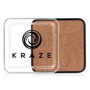 Kraze FX Square - Metallic Copper Face Paint (25 gm) - Hypoallergenic, Non-Toxic, Water Activated Professional Face & Body Painting Makeup Supplies for Sensitive Skin, Kid Safe, Adults