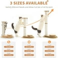 thumbnail image 2 of Wooden Tall Cat Scratching Post for Indoor Cats 32" with Interactive Toys Cat Scratcher Modern for Large Cats Adult Cat Scratch Post with Two-Layer Turntable Balls & Dangling Ball, 2 of 18