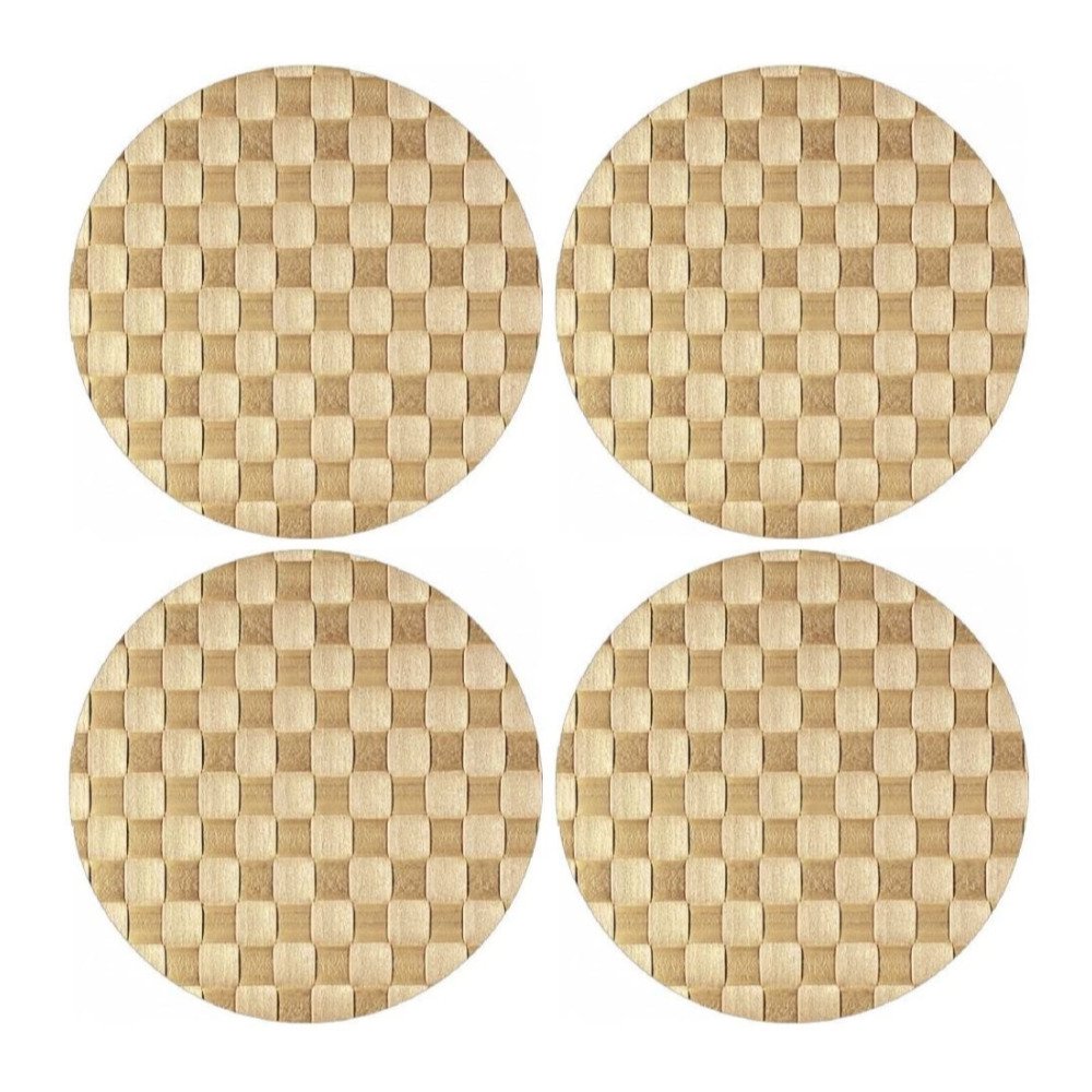 Saleen Round Placemat (Dark Ecru, Set of 4)