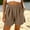 Khaki women plus size shorts a1, variant on Cagogo Women Plus Size Elastic Waist Shorts Solid Casual Loose Lounge Workout Active Summer Beachwear Trousers, Beige XL