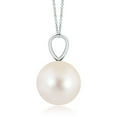 thumbnail image 2 of ANGARA Freshwater Cultured Pearl Solitaire V-Bale Pendant in Platinum for Women | June Birthstone, Birthday, Anniversary, Jewelry Gift for Women | Pearl Necklace, 2 of 7
