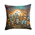 thumbnail image 2 of Black Cat Spooky Halloween Fabric Decorative Pillow 18 in x 18 in, 2 of 61