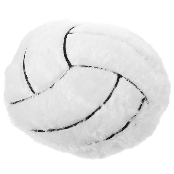 Hytrove Fluffy Plush Volleyball Pillow Comfortable Support Pillow for Relaxation