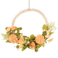 thumbnail image 3 of Guirnalda de cuentas de madera sintética, decoración de Pascua para colgar en la pared, accesorio para boda, colgante de granja de rosas de madera, decoración de puerta blanca, flor, 3 of 5
