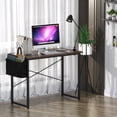 thumbnail image 3 of Gymax Modern Computer Desk 40'' Study Writing Table w/ Storage Bag Coffee, 3 of 10