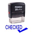 thumbnail image 2 of Printtoo Rubber Stamp Office Stationary CHECKED Self Inking Custom Stamp-Blue, 2 of 2