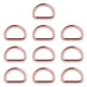 thumbnail image 1 of 10 Uds. De anillos en D, hebillas decorativas para bolsos, confiables, duraderas, brillantes, cómodas, pequeñas y compactas, para manualidades DIY, oro rosa, 1 of 5