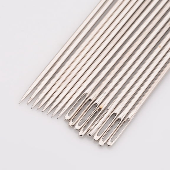 5 bag Steel Beading Needles Platinum 89x1.2mm approx 25~30pcs/bag