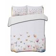 thumbnail image 2 of Quilts Twin Size, Spring Floral Soft Comforter Bedding Set for Bed, Watercolor Butterfly Summer Botanical Lightweight Quilted Bedspread with Pillow Cover(2 Pieces) for All Season, 68x86 Inch, 2 of 6