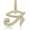 Yellow Gold, variant on A 14K gold-plated S925 Sulphur-plated Ancient Egyptian Eye of Horus pendant, set with a zircon necklace, blending ancient legend with modern fashion—a perfect Father's Day gift for dad.