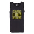 thumbnail image 2 of Straight Outta New Orleans NO Fan | Fantasy Football | Mens Sports Graphic Tank Top, Black, Large, 2 of 4