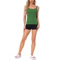 thumbnail image 2 of INSPIRE CHIC Womens Lace Camisole Tank Tops Cotton Cami Pajamas Top Soft Comfy Undershirt XS Green, 2 of 6