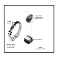 thumbnail image 5 of Mens Stainless Steel Bracelet with Bar, Adjustable Mesh Band with Buckle Clasp,Black/Silver, 5 of 7