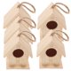 thumbnail image 1 of 5 piezas de nido de pájaro de imitación de madera, mini casa de pájaros colgante, decoración de jardín y patio, 1 of 8