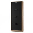 thumbnail image 1 of Mueble Zapatero Organizador de Calzado 4 Cajones Blanco y Madera, Clóset para Zapatos hasta 24 Pares negro M, 1 of 6