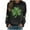 Shirts-Black, variant on Gamivast St Patricks Day Sweatshirt for Women Funny Graphic Raglan Long Sleeve Tops Loose Fitted Crew Neck Holiday Shirts Casual Holiday Outfits
