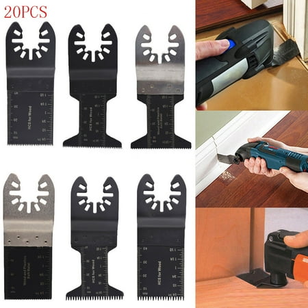 

Mittory Oscillating Multi Tool Saw Blades Carbon Steel Cutter DIY Universal 20PCS