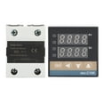 thumbnail image 4 of PID Temperature Controller Kit, REX C100 Digital LED Thermostat Controller Regulator AC 100~240V Comes With SSR 25A Solid State Relay PID Temperature Controller, 4 of 8
