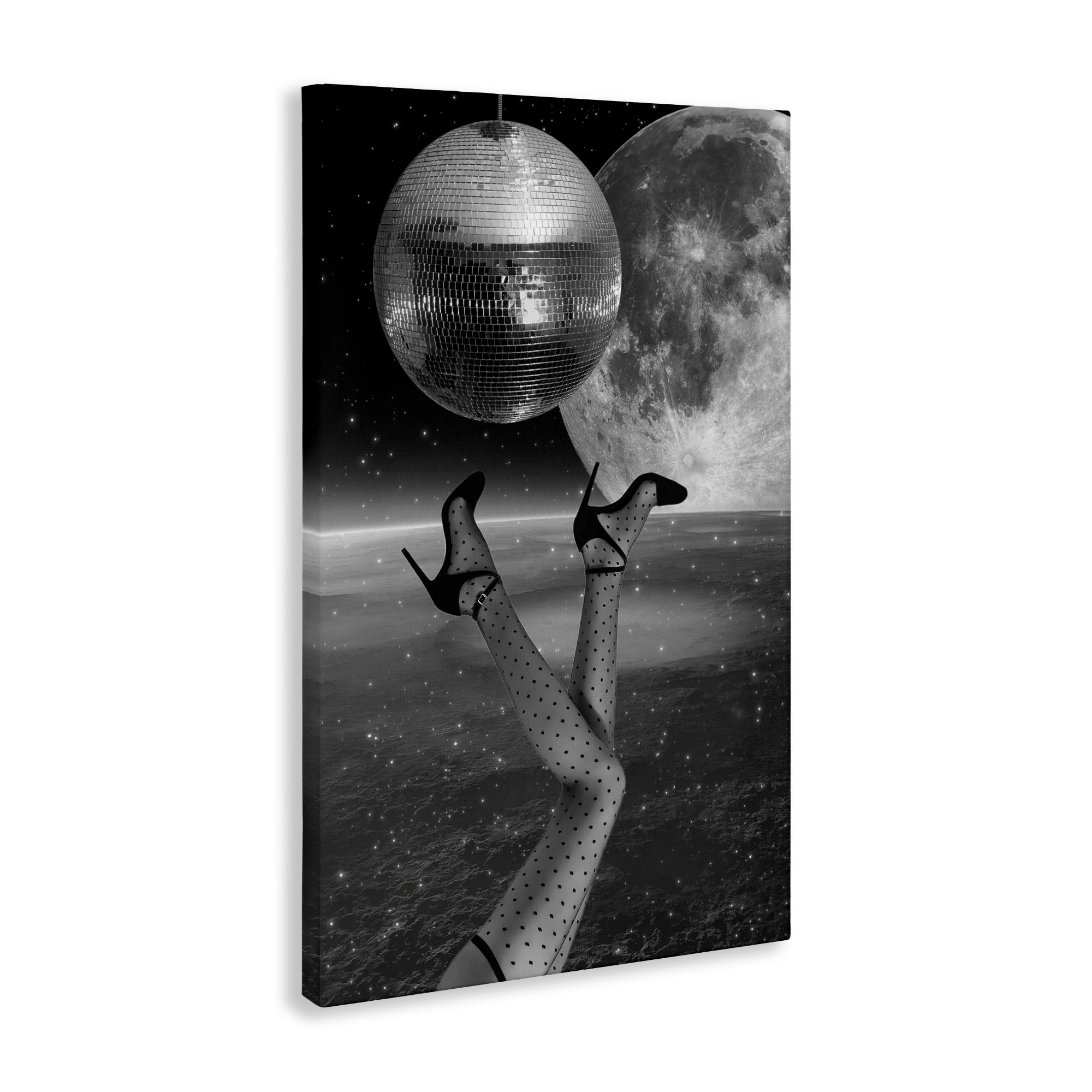 Hangin' Over Disco & Planet Canvas Wall Art, design by Elo Marc