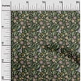 thumbnail image 2 of Tissu de tissu Imprimé de Tissu de Coton Popeline Vert Foncé Jacobée Robe Florale par la Cour 56 Pouces de Large, 2 of 5