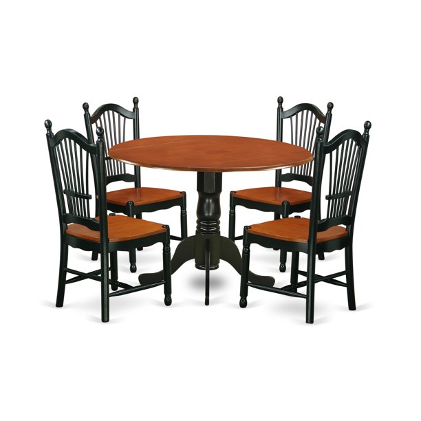 East West Furniture DLDO5BCHW 5 PC Dublin kitchen table setDining