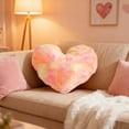 thumbnail image 6 of Heart Pillows, Love Heart Shaped Pillow, Small Cute Tie-dye Colorful Pillows for Gifts, Living Room Sofa Couch Decoration (Sky Blue), 6 of 6
