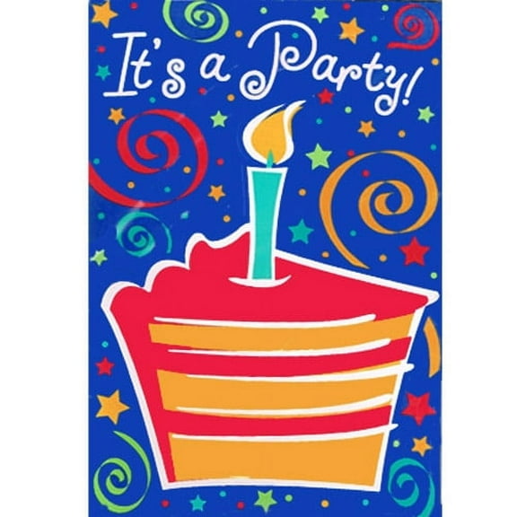 Various Paper Party Printed Invitations with Envelopes, 8ct