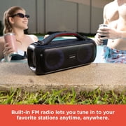 RadioShack True Wireless Speaker 20 Watts RGB Black with FM Radio