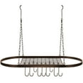 thumbnail image 7 of Sorbus Pot and Pan Rack for Ceiling with Hooks - Decorative Oval Mounted Storage Rack - Multi-Purpose Organizer Great for Home, Restaurant, Kitchen Cookware, Utensils, Books, Household Items, 7 of 7