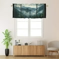 thumbnail image 2 of Misty Forest Curtain Valances for Kitchen Windows Rustic Wooden Window Forest Mountain Scenery Rod Pocket Window Valance for Living Room Bathroom Bedroom Kitchen 54 by 18 in, 1 Panel, 2 of 6