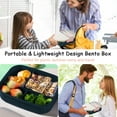 thumbnail image 4 of Multi compartment bento lunch box with leak proof design for all ages microwave safe food grade plastic meal prep container ideal for daily office and home use, 4 of 6
