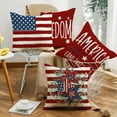 thumbnail image 5 of Patriotic Pillow Covers 4th of July Throw Pillow Covers 16x16 Set of 4 Independence Day American Star USA Flag Freedom Outdoor Decorative Pillow Case Memorial Day Home Sofa Porch Decor, 5 of 6