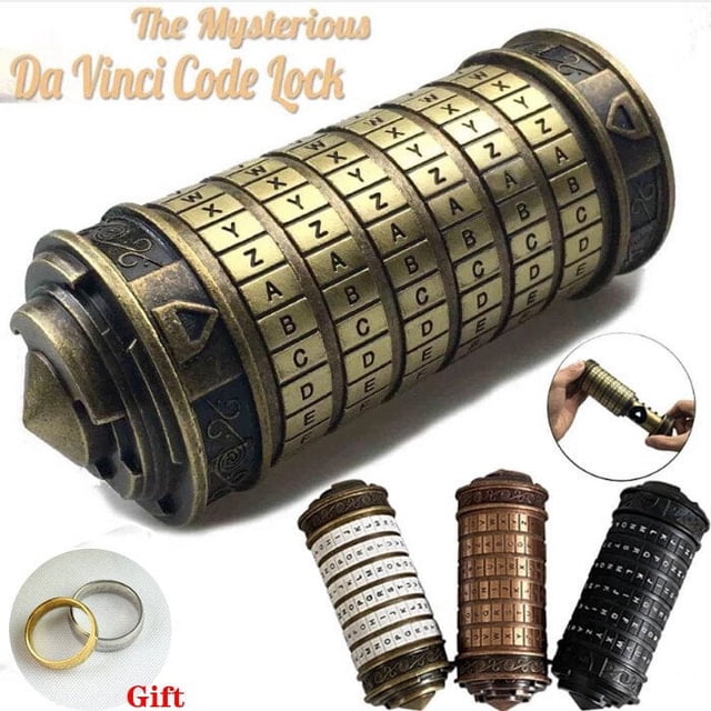 Da Vinci Combination Lock Toy Metal Wedding Gift Guard or Valentine‘s Day Escape Code Puzzle