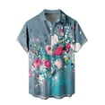 thumbnail image 5 of Cllios Mens Hawaiian Shirt Big and Tall Tropical Graphic Holiday Tops Vacation Cuban Collared Short Sleeve T-shirts Casual Button Down Bowling Shirts S-5XL, 5 of 5
